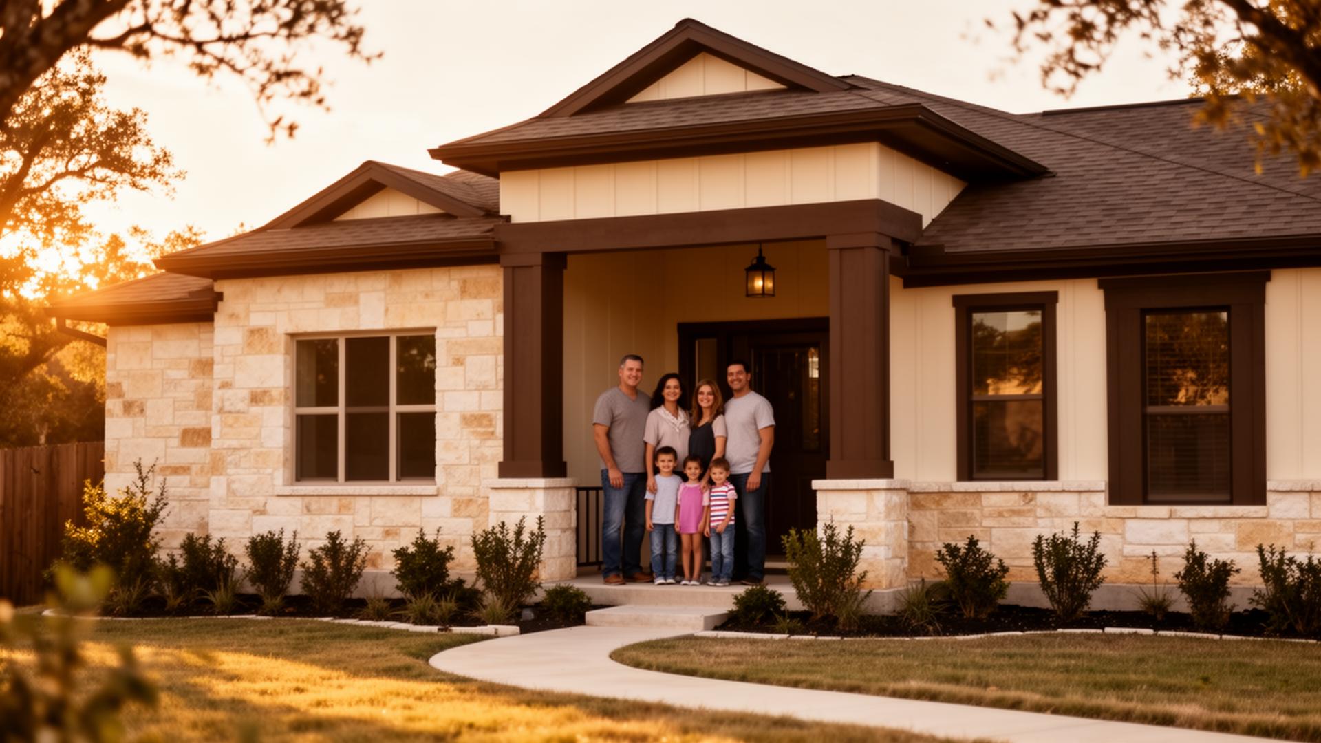 Greater San Antonio family home at golden hour